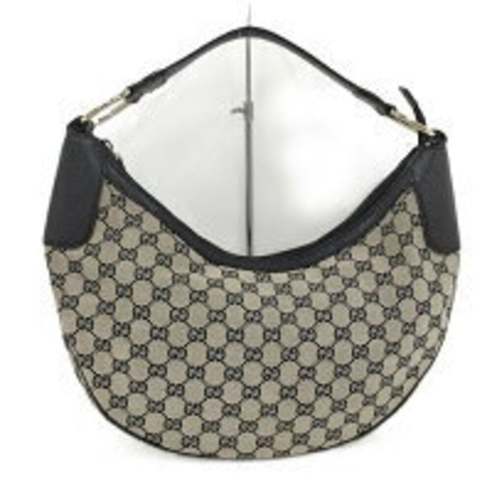 GUCCI handbag GG canvas leather black